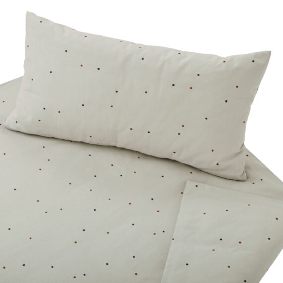 BIO Baumwolle Edel-Linon Bettwäsche Dancing Dots Cotonea