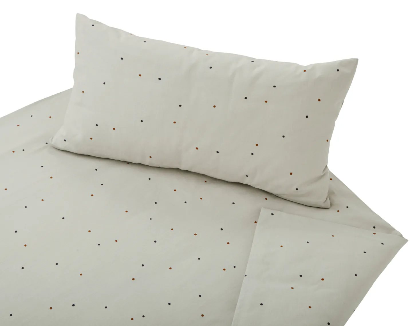 Edel-Linon Bettwäsche Dancing Dots – Farbe leinen (Cotonea)
