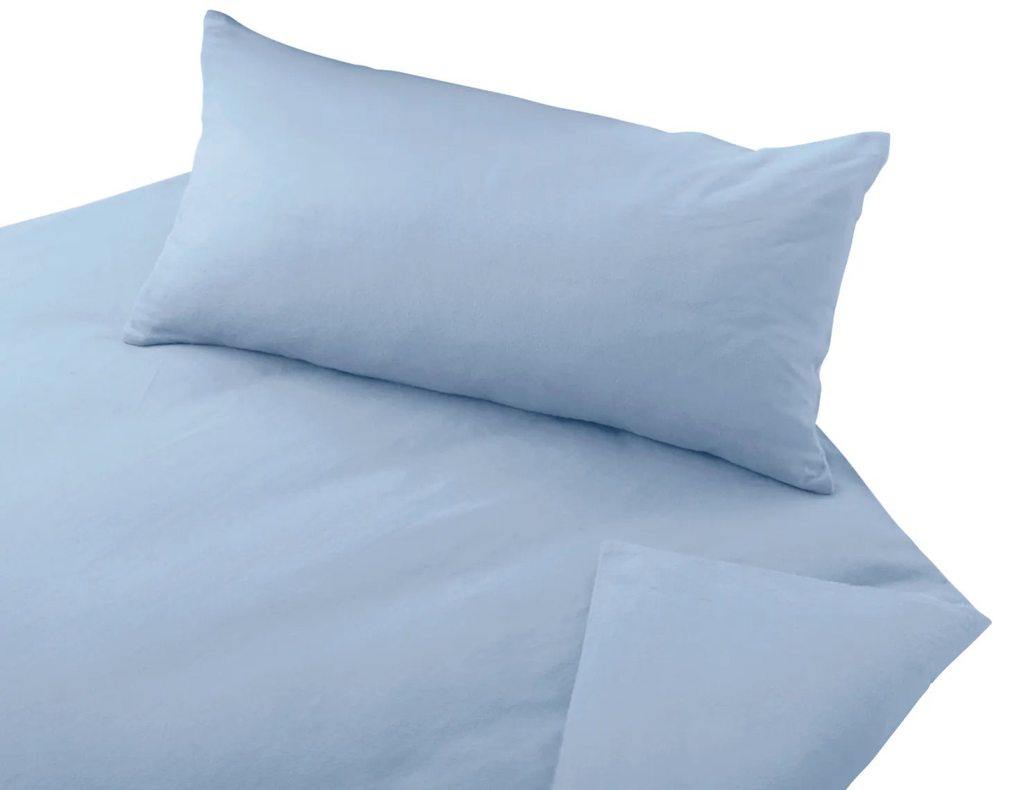 Edel-Biber Bettwäsche Classic – Farbe perlblau (Cotonea)