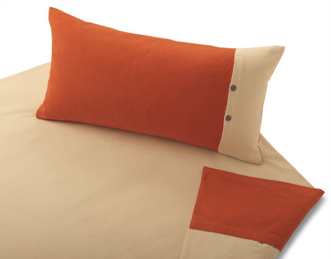 Edel-Biber Bettwäsche Stella – Farbe caramel / orange (Cotonea)
