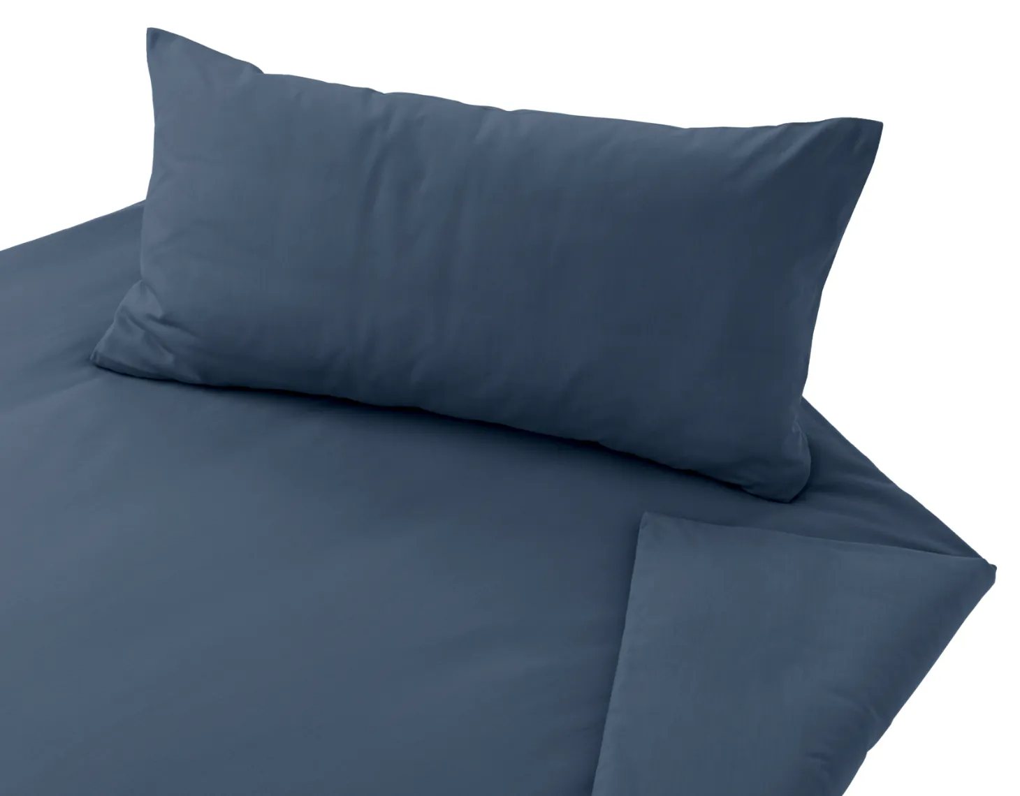 Feinsatin Bettwäsche Premium – Farbe steinblau (Cotonea)