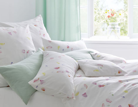 BIO Baumwolle Satin Bettwäsche Blütenblätter Cotonea