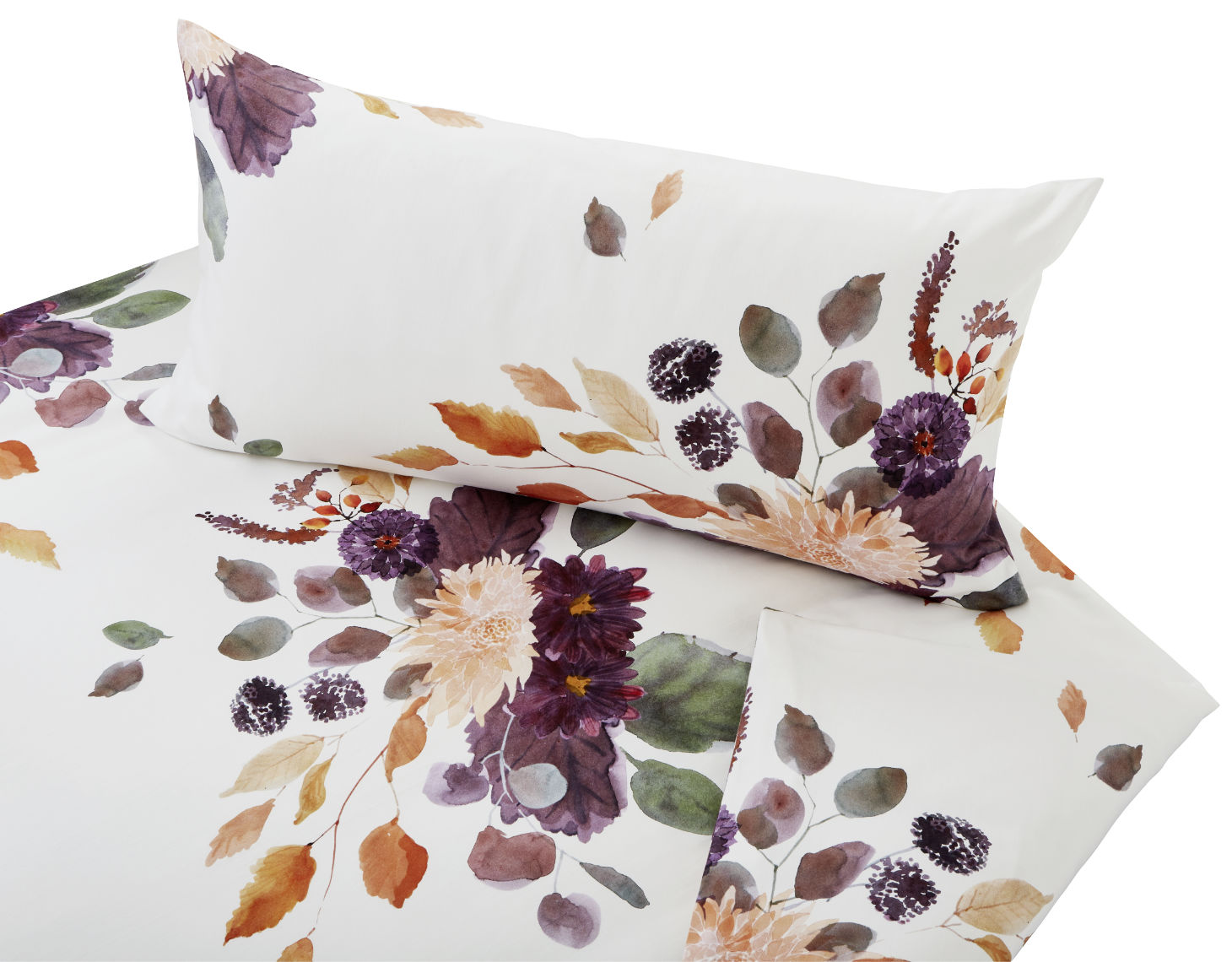 BIO Baumwolle Satin Bettwäsche Herbstblume Cotonea – Bild 6