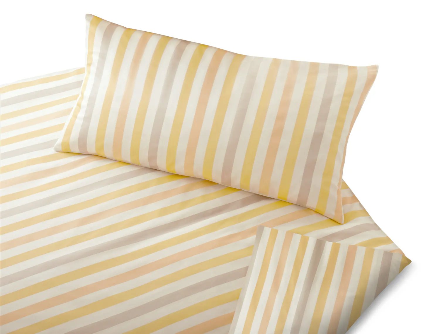 Satin Bettwäsche Lucca – Farbe beige / natur / pfirsich / kiesel (Cotonea)