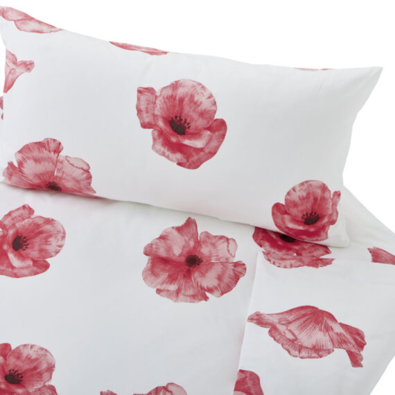 BIO Baumwolle Satin Bettwäsche Mohnblume Cotonea