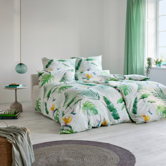 BIO Baumwolle Satin Bettwäsche Tropal Cotonea
