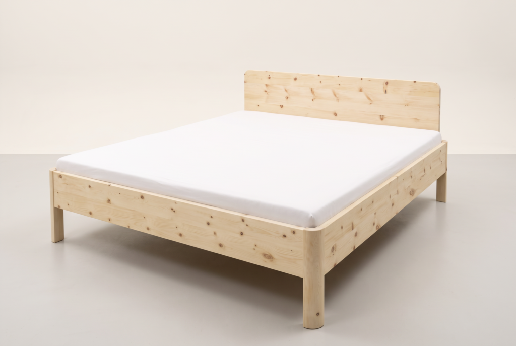Zirbenbett Sonnblick – Bettrahmen 180 x 200 cm aus Tiroler Zirbe