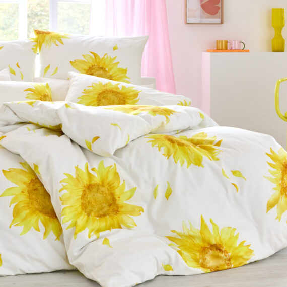 Bio Satin Bettwäsche Sonnenblume – Cotonea Kollektionsbild