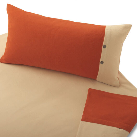 Edel-Biber Bettwäsche Stella – Farbe caramel / orange (Cotonea)