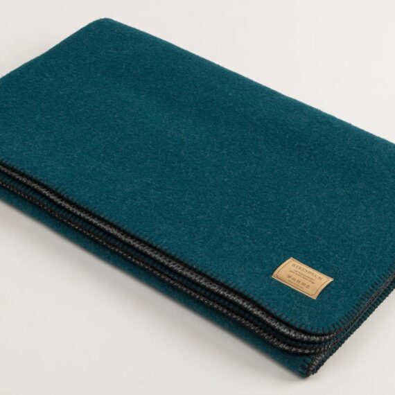 Wolldecke Oslo Grün/Dunkelgrau