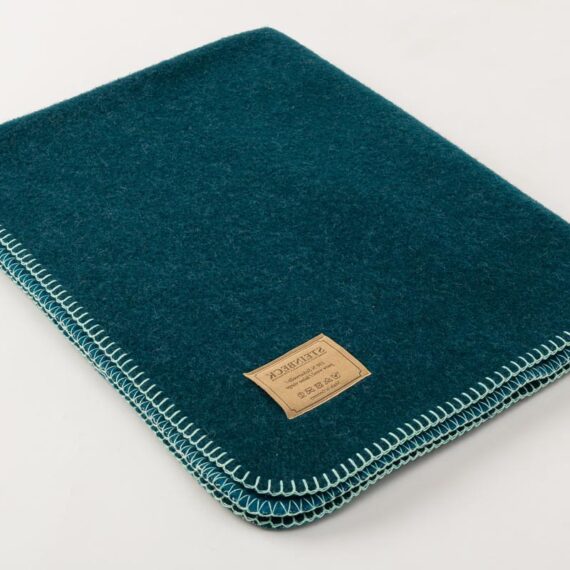 Baby-Wolldecke Oslo Grün/Petrol