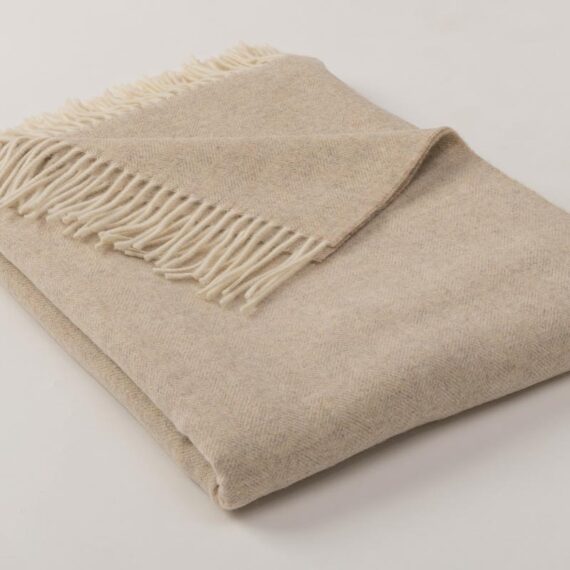 Wolldecke Teltow beige